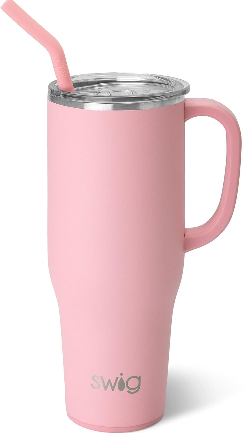 Swig Life 40oz Mega Mug, 40oz Tumbler with Handle and Straw, Extra Large Insulated Tumblers, Cup ... | Amazon (US)