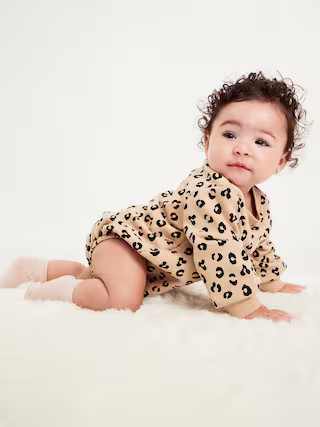 Printed Long-Sleeve One-Piece Romper for Baby | Old Navy (US)