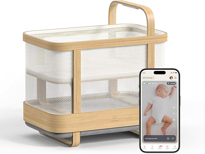 All-in-One Convertible Smart Bassinet and Crib with Built-in AI Baby Monitor, Sound Machine and A... | Amazon (US)