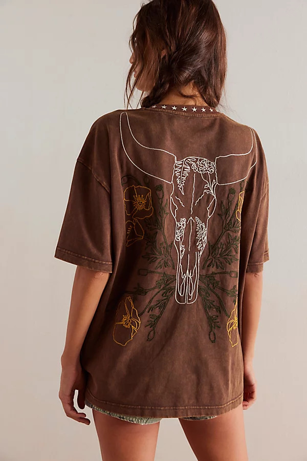 Frontier Embroidered Tee | Free People (Global - UK&FR Excluded)