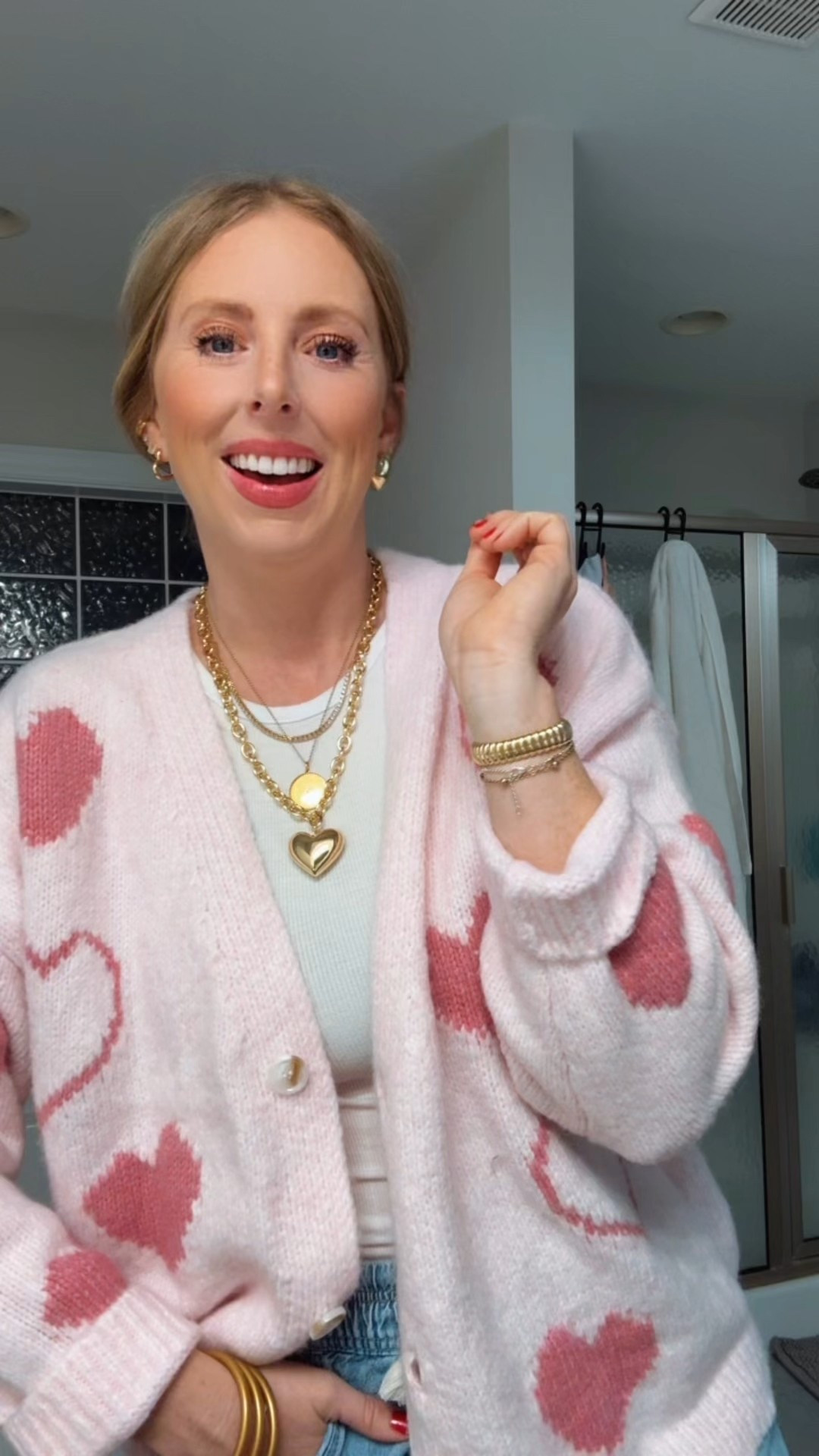 Heart cardigan from Walmart! 

#LTKmomlife #LTKValentine