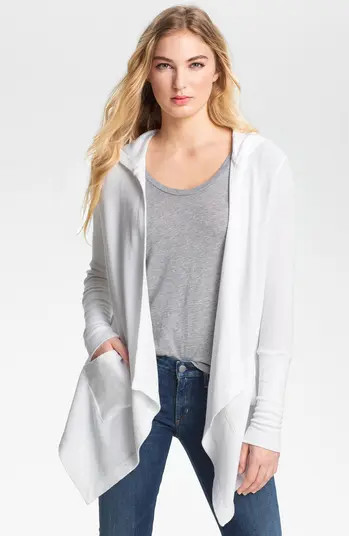 Draped Thermal Hoodie | Nordstrom