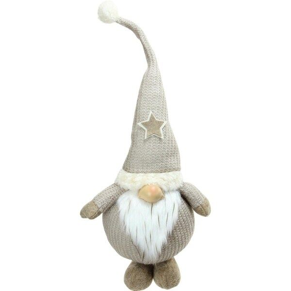 29.5" Plush and Portly Champagne Gnome Decorative Christmas Tabletop Figure | Bed Bath & Beyond