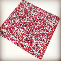 Liberty Of London Red Floral Bandana Scarf, Cherry Red, Berries, Pink, Tana Lawn Cotton, Hair Access | Etsy (US)