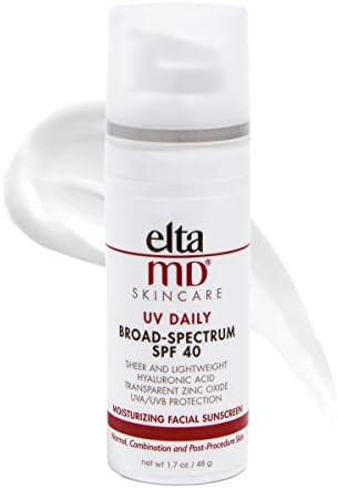 EltaMD UV Daily Face Sunscreen Moisturizer with Hyaluronic Acid, Broad Spectrum SPF 40, Non greas... | Amazon (US)
