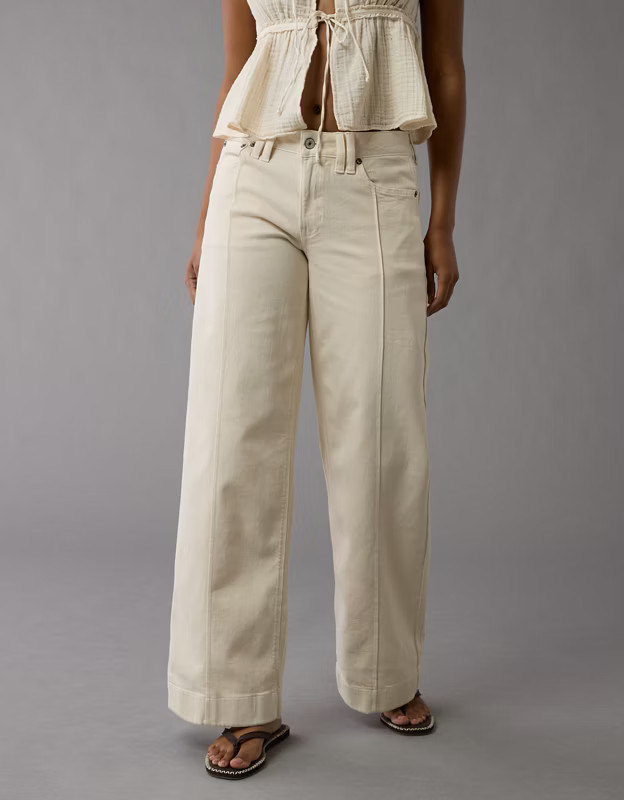 AE Dreamy Drape Stretch Low-Rise Baggy Wide-Leg Pant | American Eagle Outfitters (US & CA)