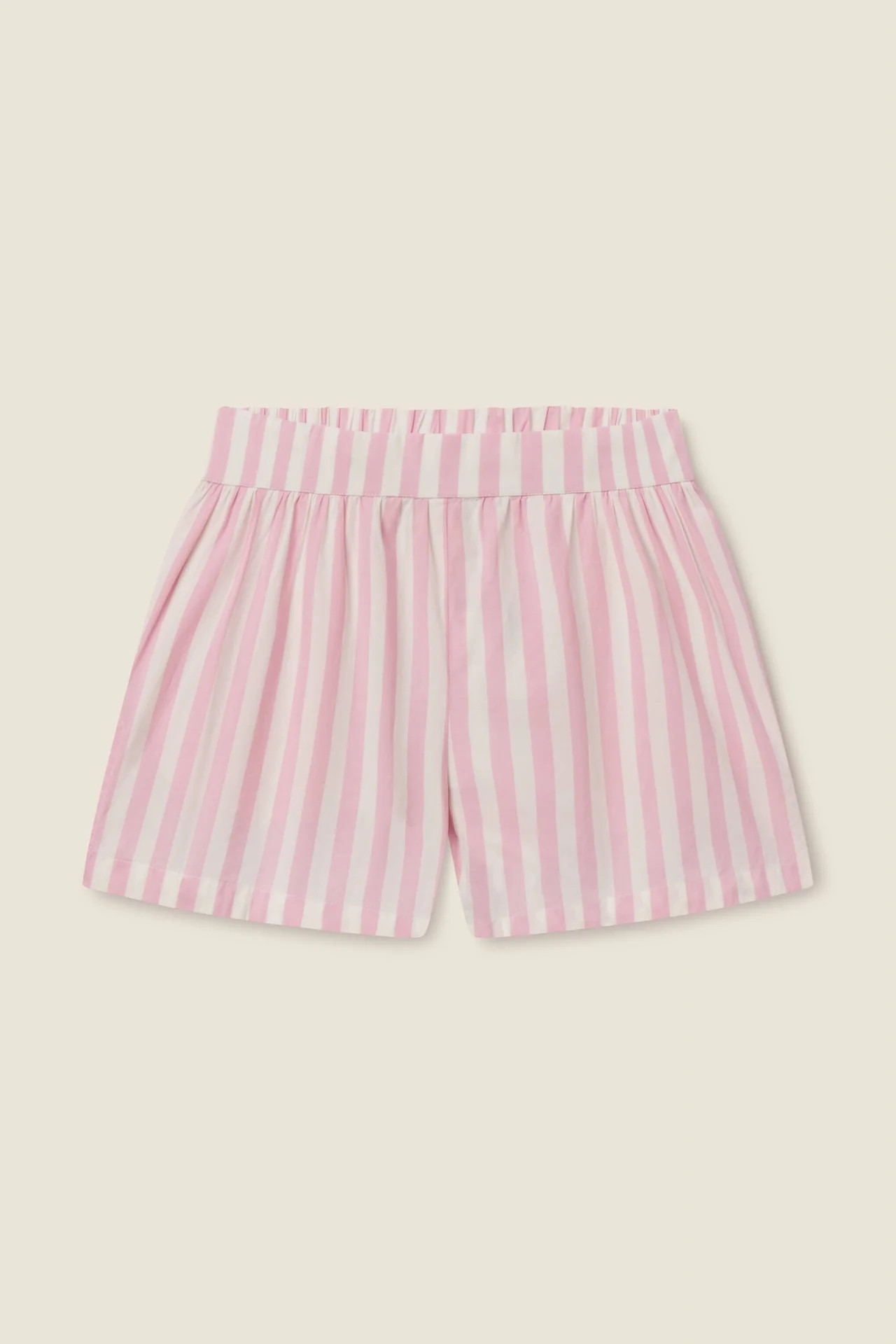 Rhea Short Pink Stripe | TROVATA