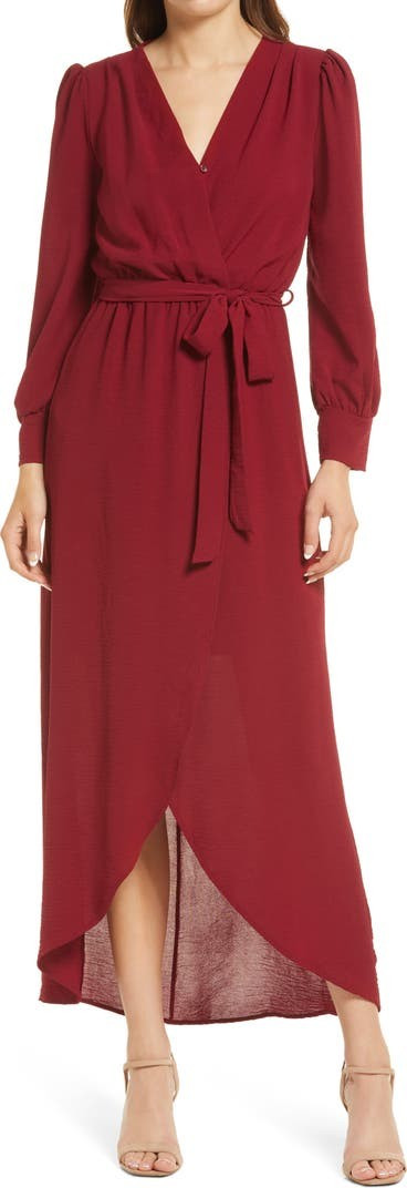 Long Sleeve Faux Wrap Dress | Nordstrom | Nordstrom
