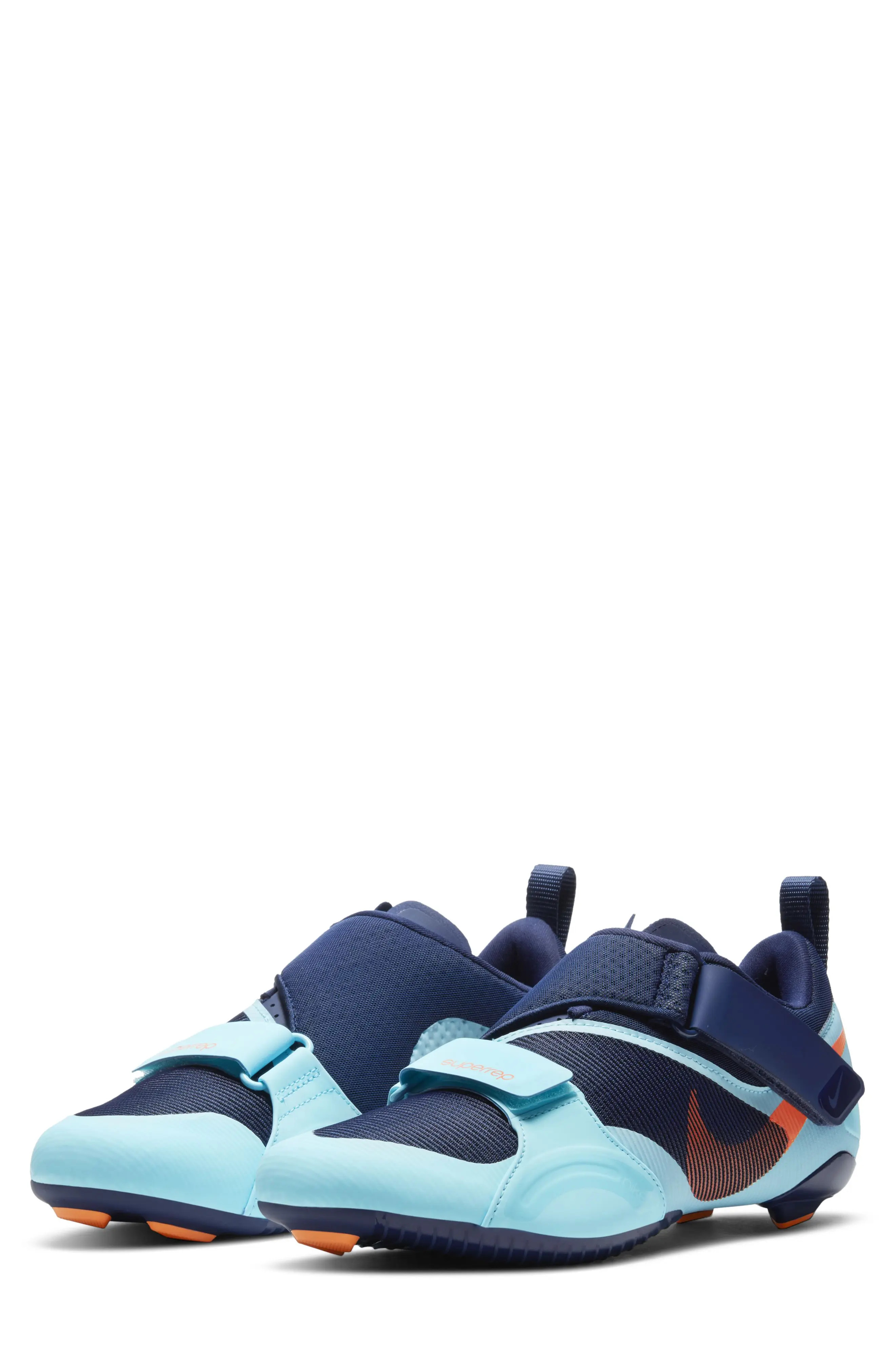 Nike SuperRep Cycle Shoe, Size 9.5 in Blue/Orange at Nordstrom | Nordstrom