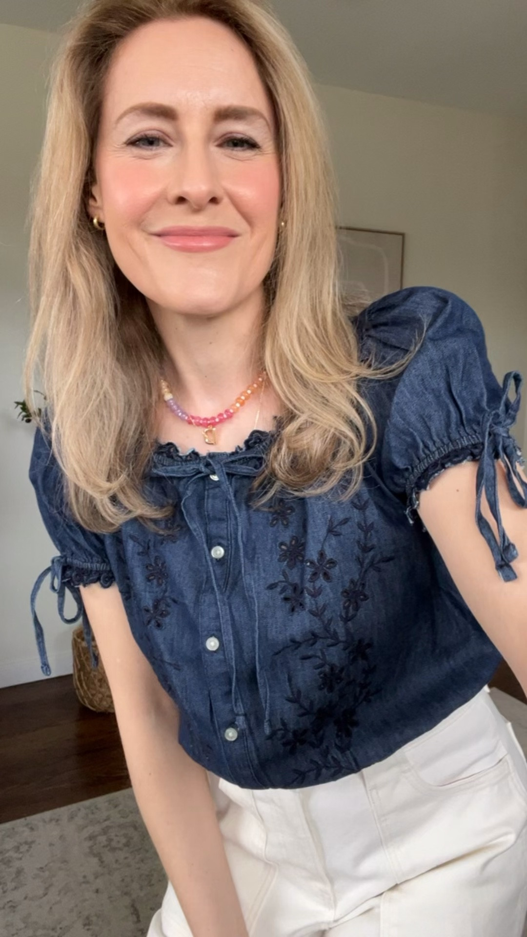 This Walmart top is beautiful, has the prettiest embroidery detail. Matching skirt too. Fits true to size, I’m in a small. #walmartfashion 

#LTKOver40