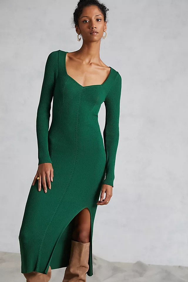 Seamed Knit Maxi Dress | Anthropologie (US)