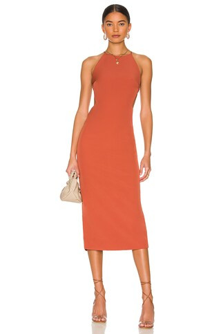 Bardot Ramona Midi Dress in Copper from Revolve.com | Revolve Clothing (Global)