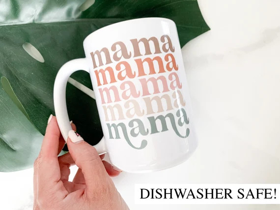 Mama Mug, Retro Mama Coffee Mug, New Mom Gift, Mothers Day Gift, Pregnancy Gift, Gift for New Mom... | Etsy (US)