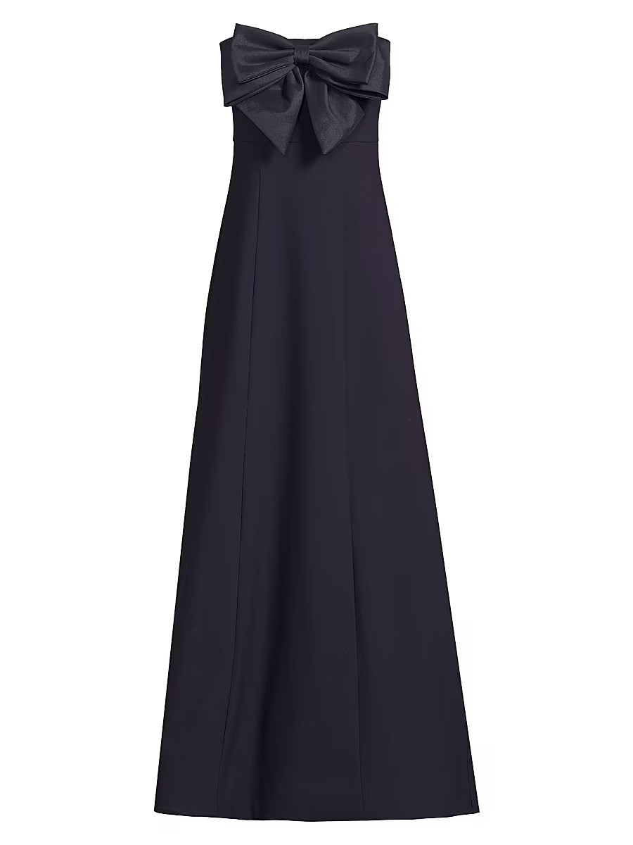 Women's Mayfair Bow-Detail Strapless Gown - Navy - Size 2 | Saks Fifth Avenue