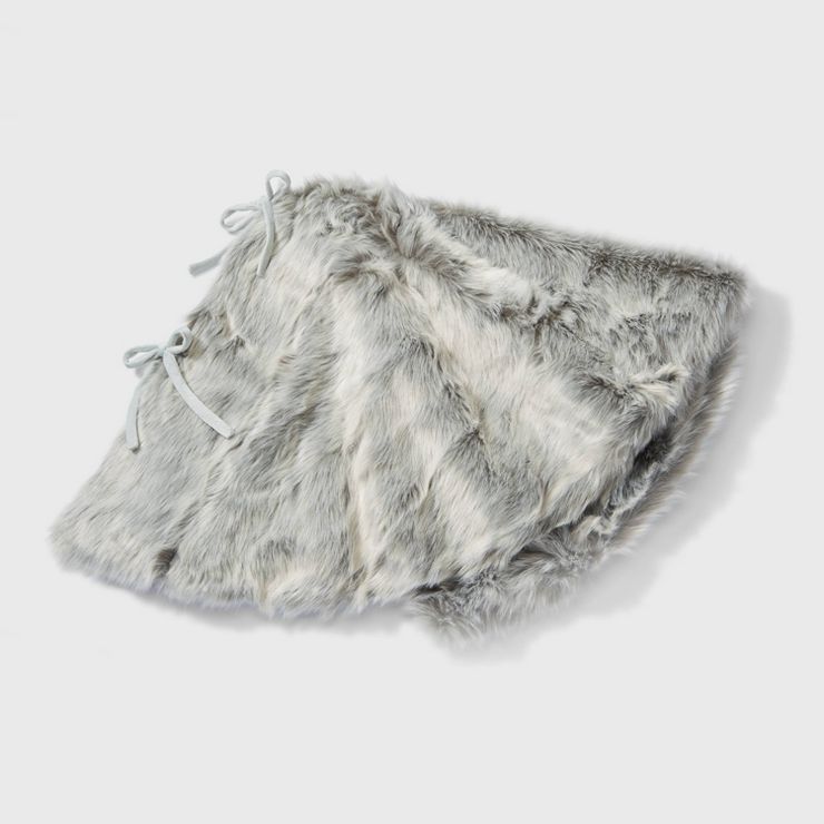 48in Gray Faux Fur Christmas Tree Skirt - Wondershop&#8482; | Target