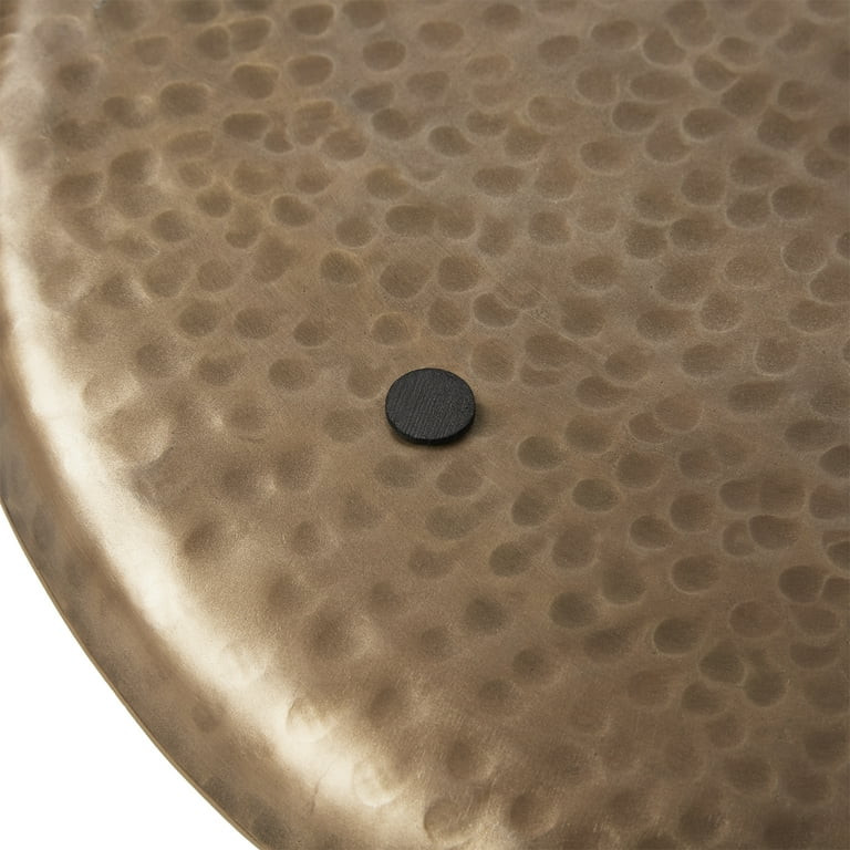 Better Homes & Gardens Medium 14" Round Antique Brass Hammered Metal Tray by Dave & Jenny Marrs | Walmart (US)