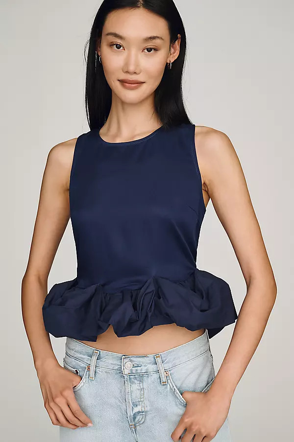 Siempre x Anthropologie Ruffle Hem Top | Anthropologie (US)