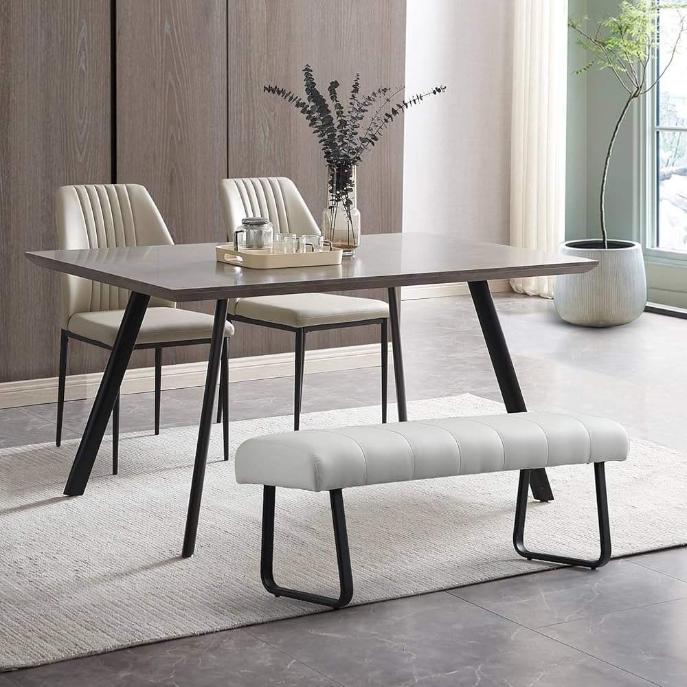 Amazon.com - ZckyCine Modern Dining Table Set, 4-Piece Kitchen Table Set for 4 Persons, Rectangul... | Amazon (US)