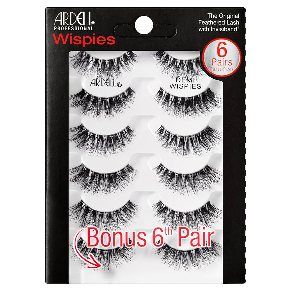 Ardell False Eyelashes Demi Wispies Black, 1 pack (6 pairs per pack) | Amazon (US)