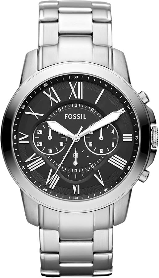 Fossil Grant Men's Watch with Chronograph or Automatic Display and Genuine Leather or Stainless S... | Amazon (US)