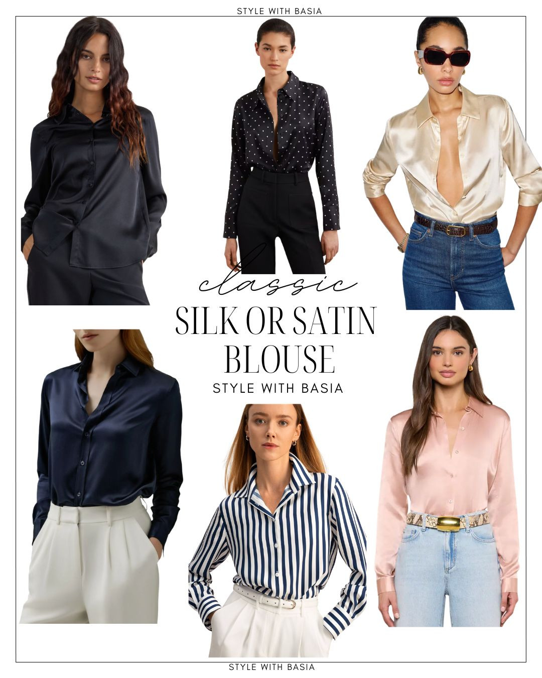 There is something undeniably elegant about a silk or satin blouse. It instantly elevates even the simplest outfit, making denim, trousers, or skirts feel a little more refined with very little effort. 🤍

#ClassicWardrobe #SilkBlouse #TimelessStyle #WardrobeBasics #ClassicStyle #StyleWithBasia 

 #LTKootd