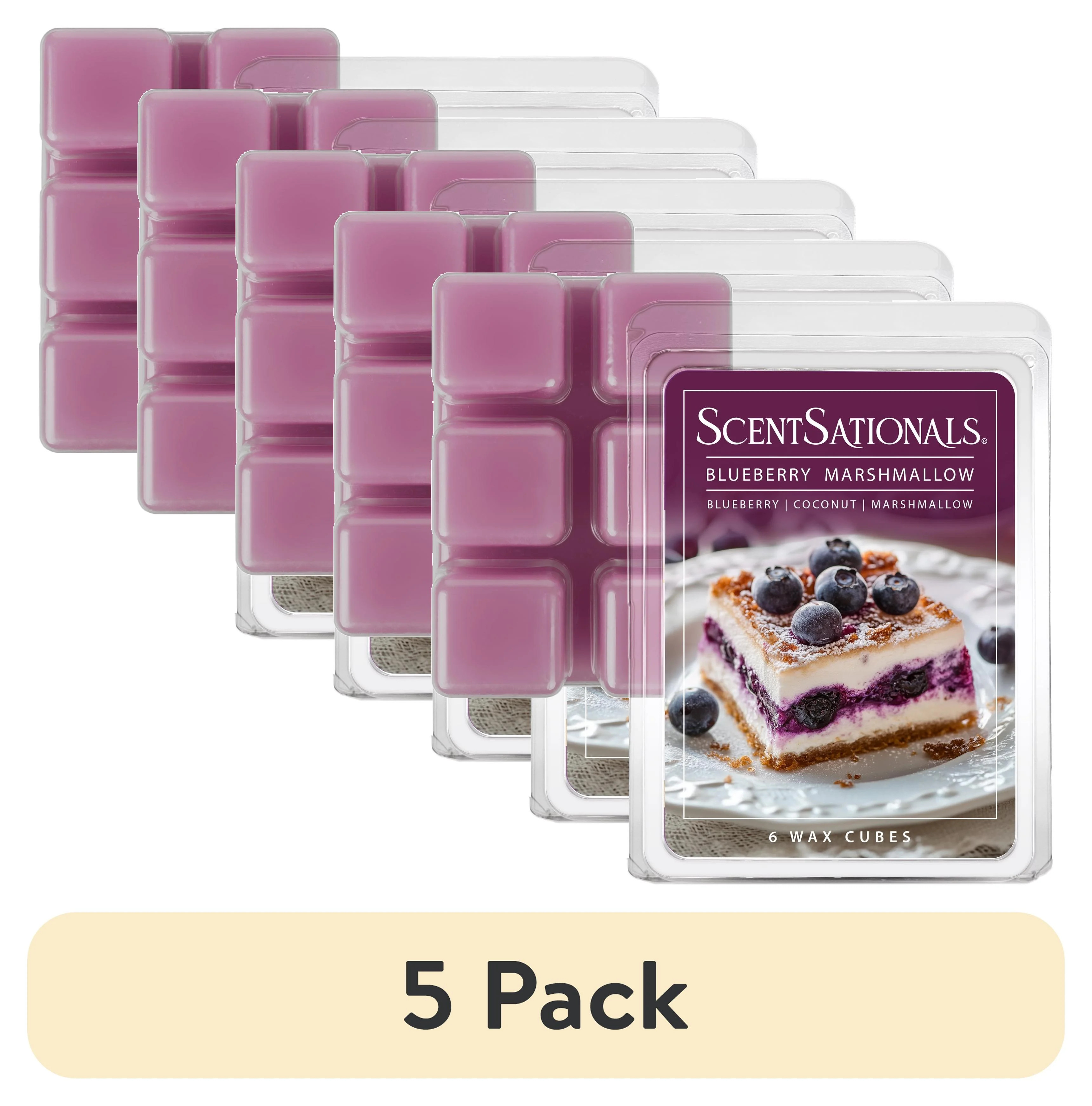 (5 pack) Blueberry Marshmallow Scented Wax Melts, ScentSationals, 2.5 oz | Walmart (US)