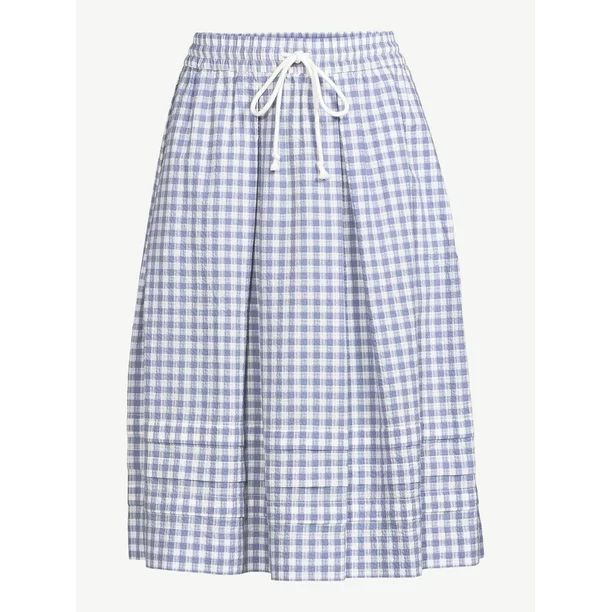 Free Assembly Women's Pull-On Pintuck Skirt with Drawstring Tie | Walmart (US)