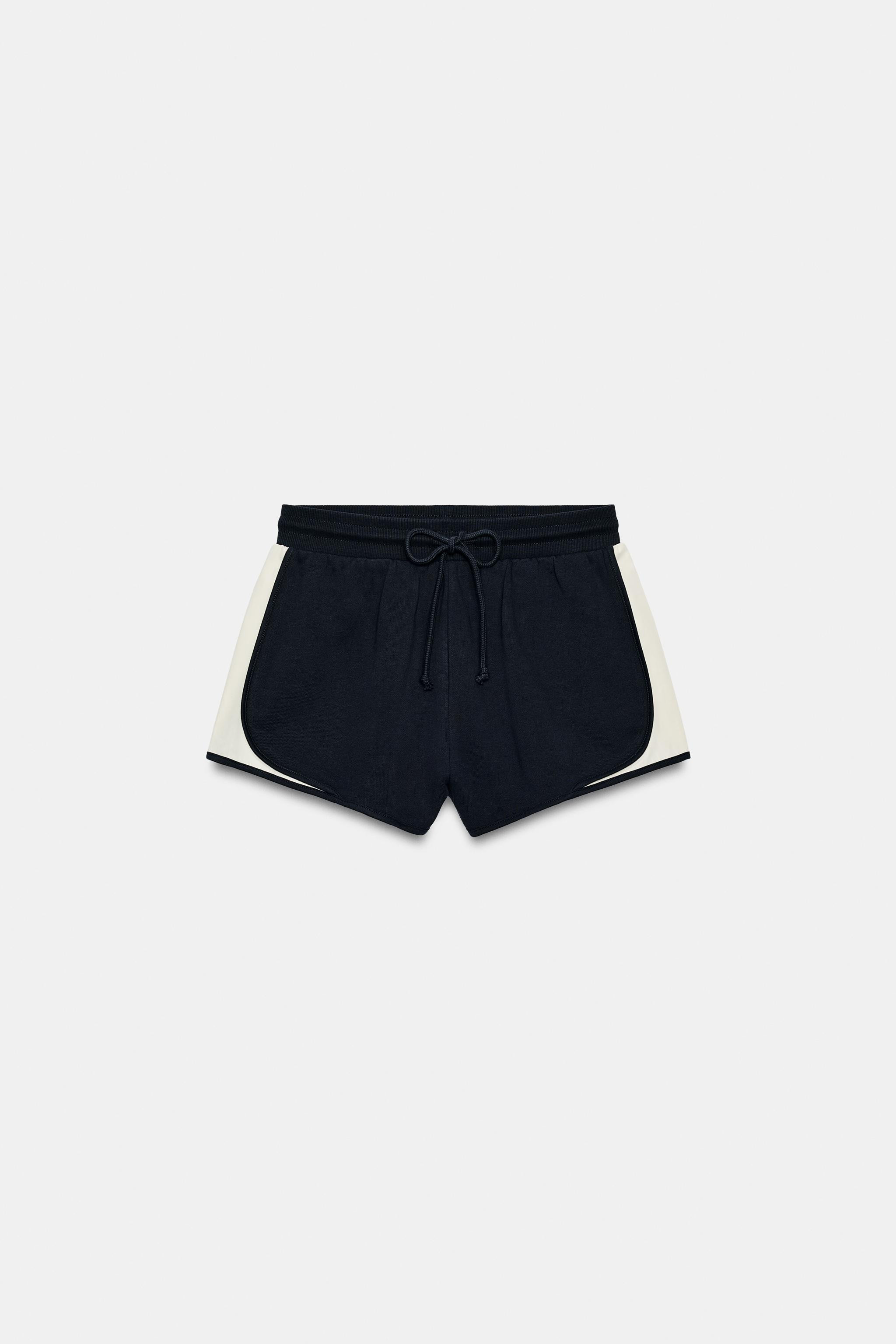 CONTRAST FABRIC SHORTS | Zara UK