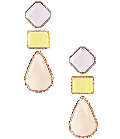 Natasha Accessories Mix Shape Linear Earrings - Multi | Dillard's