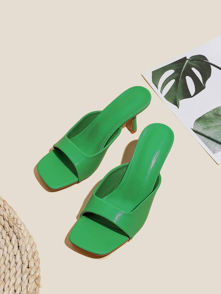 Chunky Heeled Mule Sandals | SHEIN