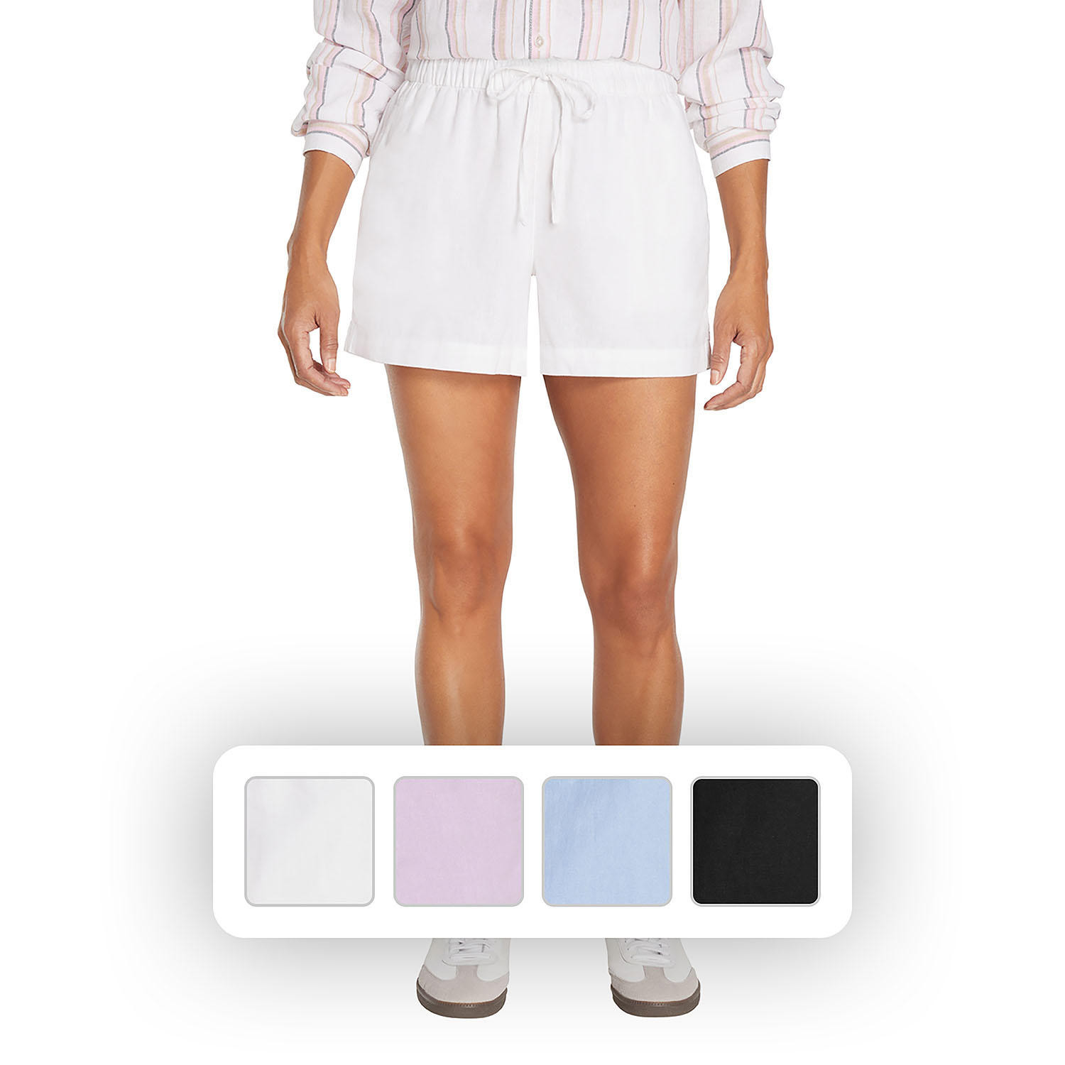 Gap Women's Linen Short WhiteL:- L, White | Sam's Club