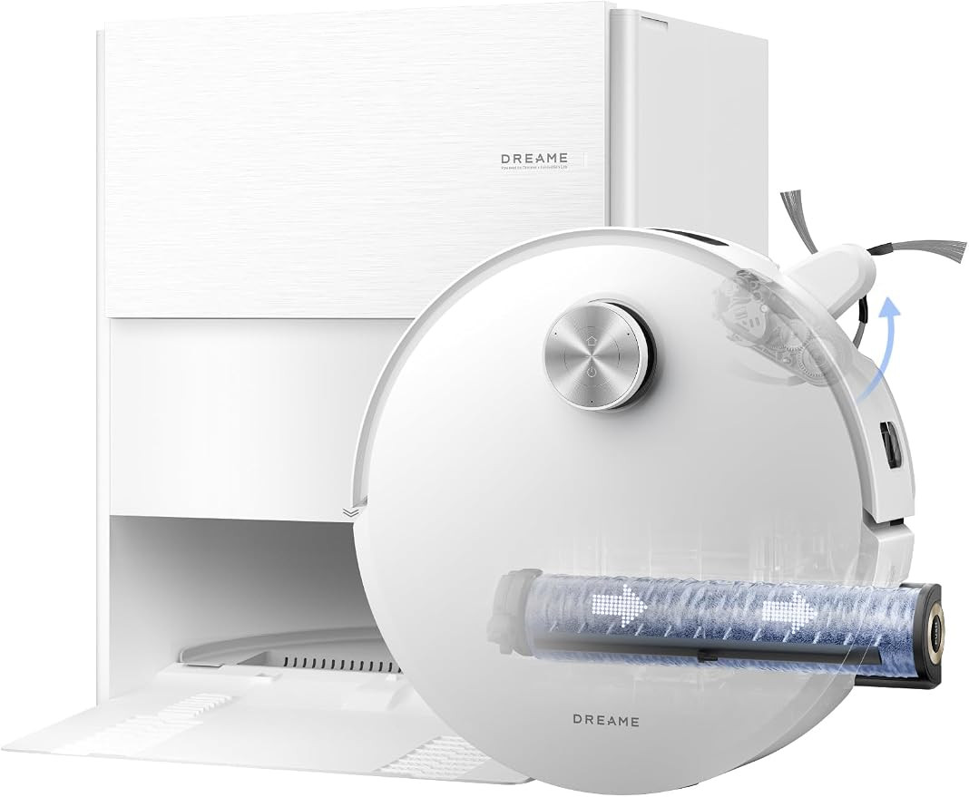 DREAME Aqua10 Roller AE Robot Vacuum, Roller Mop Fresh Water Mopping, Carpet-Safe Roller Guard, A... | Amazon (US)