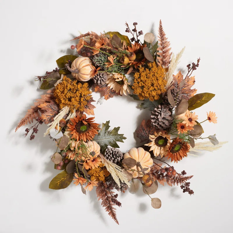 Primrue Faux Oak 28'' Wreath & Reviews | Wayfair | Wayfair North America