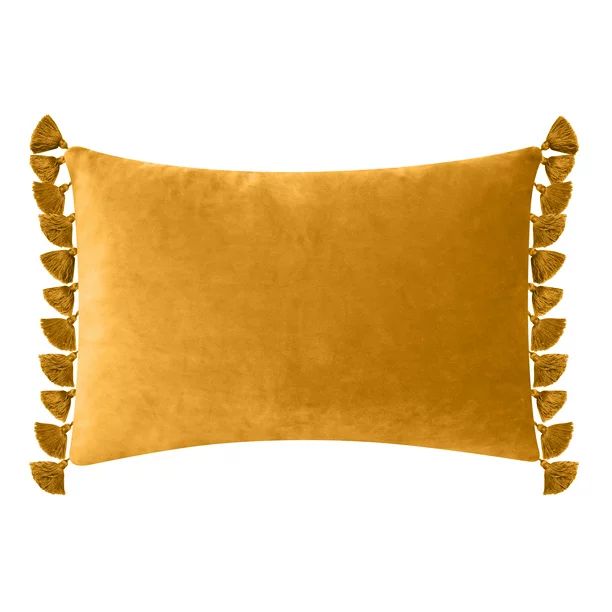 Better Homes & Gardens Feather Filled Tassled Velvet Oblong Decorative Throw Pillow, 14" x 20", S... | Walmart (US)