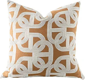 18x18'' Inches Throw Pillow Cushion Cover - Pig Nose Pattern Chenille Jacquard Embroidery Luxury ... | Amazon (US)