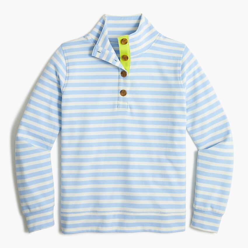 Striped button-front sweatshirt | J.Crew Factory