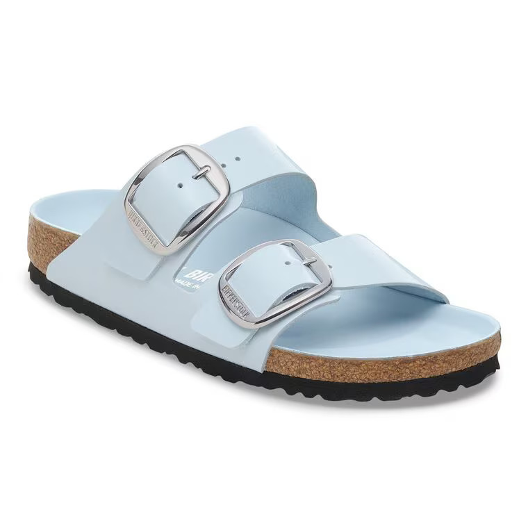 Arizona Big Buckle Natural Leather Patent High Shine Baby Blue | BIRKENSTOCK | Birkenstock USA
