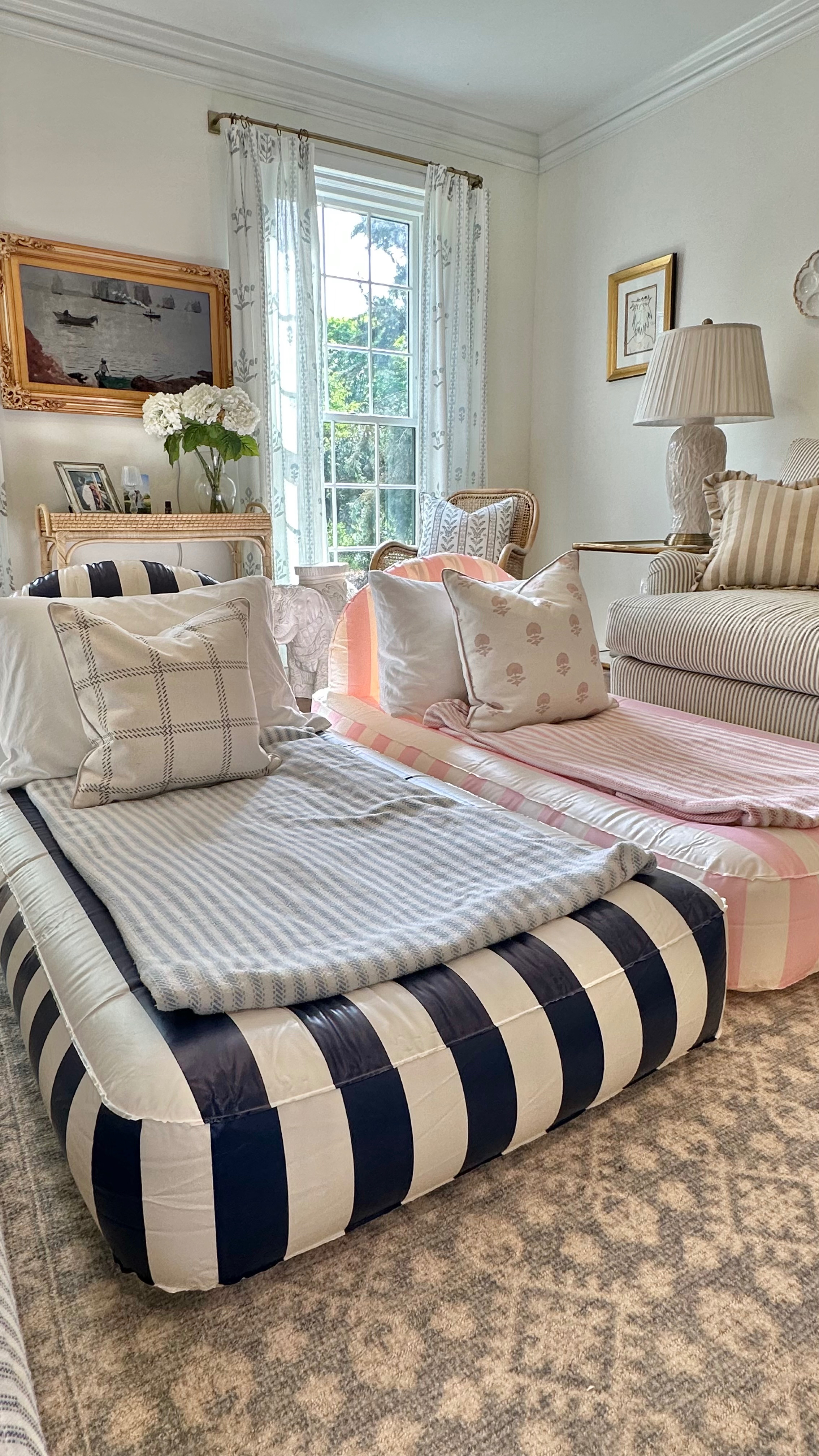 I surprised my kids with these FUNBOY Kids Sleepover Beds from @funboy + @target and they immediately turned movie night into a full sleepover.
These are designed specifically for kids (ages 3–9) and are so much better than a basic air mattress—they come with a pump + carrying bag (everything in one box) and set up in just a few minutes.
We’ve already used them for movie night, but they’d be perfect for sleepovers, playdates, cousins visiting, or even summer travel since they’re lightweight + easy to pack.
And the designs are adorable—we have the Cabana stripe and I love how fun but still elevated they look.
They’re $49.99 and exclusive to Target (in-store + online)… such a good find for summer 🙌 #ad 

 

#LTKKids #LTKTravel #LTKHome