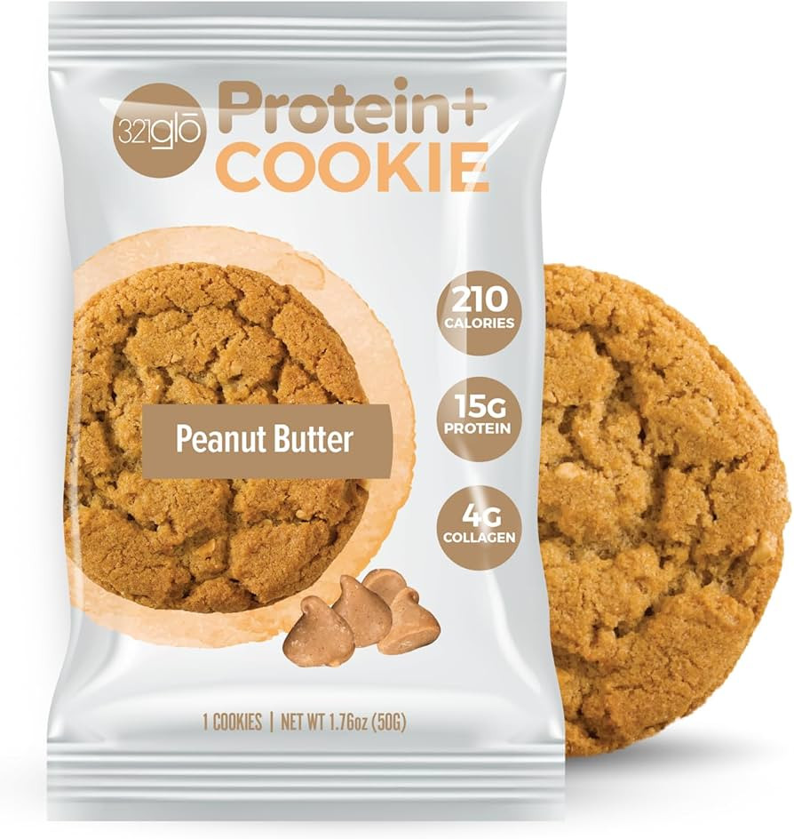 321glo Protein+ Cookies | High Protein, Soft Baked Cookie with Collagen | 15g Protein | On the Go... | Amazon (US)