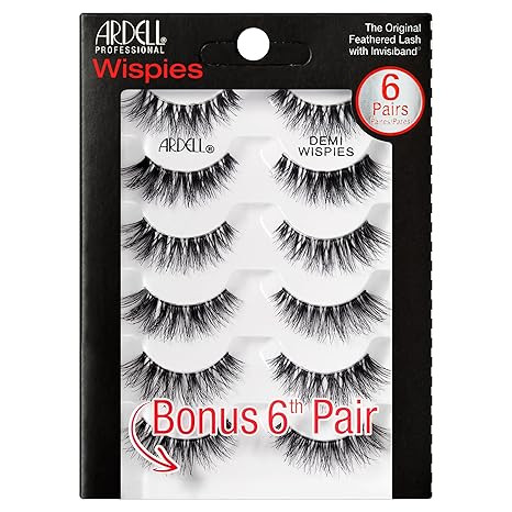 Ardell False Eyelashes Demi Wispies Black, 1 pack (6 pairs per pack) | Amazon (US)