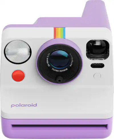 Polaroid - Now Gen 3 Instant Camera + Color Film Bundle (8 Photos) - Purple | Best Buy U.S.