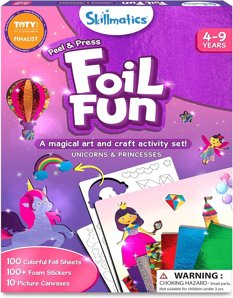 Skillmatics Foil Fun - Unicorns & Princesses, No Mess Art for Kids, Craft Kits & Supplies, DIY Cr... | Amazon (US)