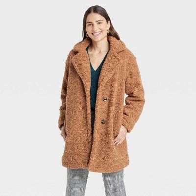 Women's Teddy Overcoat - A New Day™ | Target