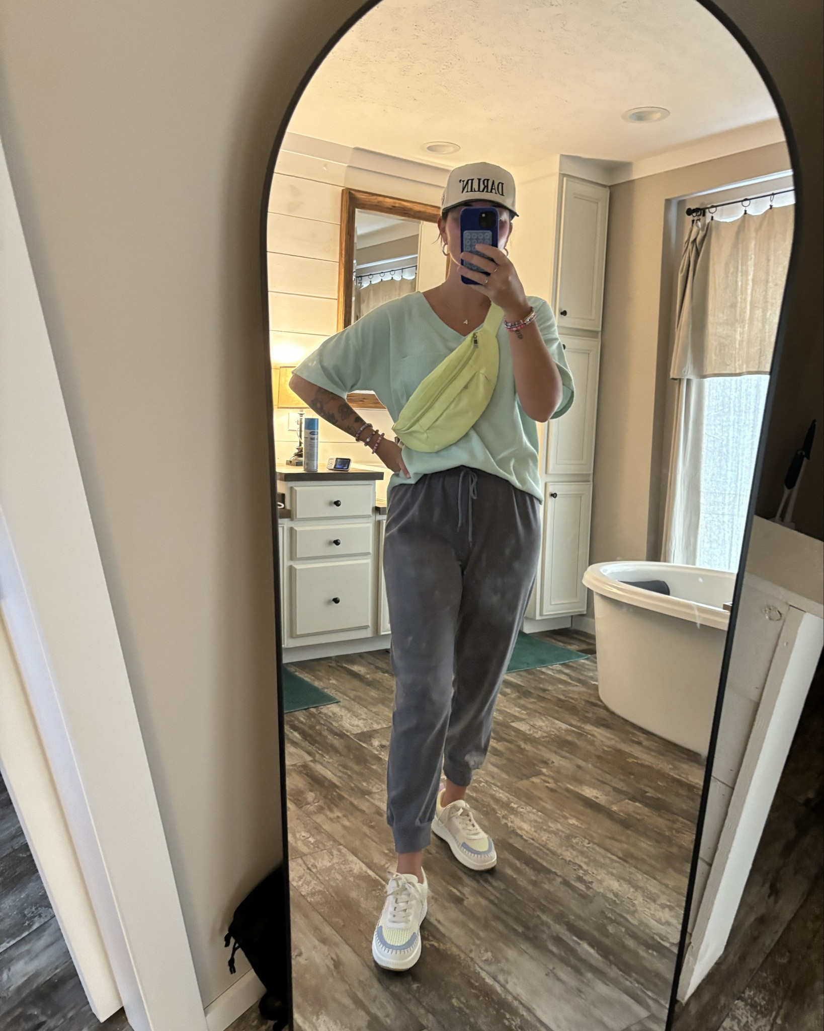 I love a good pair of joggers with a v neck. Perfect for being out and about on this cloudy day. 

#LTKStyleTip #LTKSummerSales #LTKSeasonal