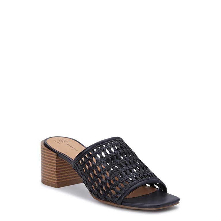 Time and Tru Women's Woven Block Heel Mule | Walmart (US)