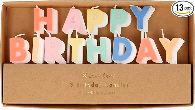 Meri Meri Happy Birthday Candle Set | Amazon (US)