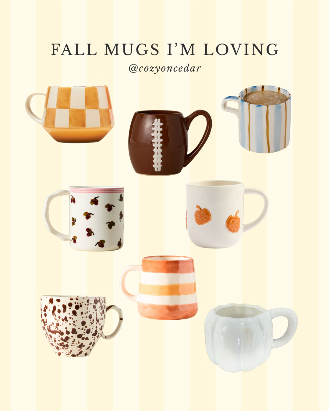 (7/24/25) Cozy fall mugs that I'm loving for autumn this year! 

 #LTKSeasonal #LTKHome #LTKFindsUnder50