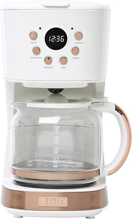 Haden Coffee Machine, 12 Cup Programmable Drip Coffee Maker with Auto Shut-Off Function and Reusa... | Amazon (US)