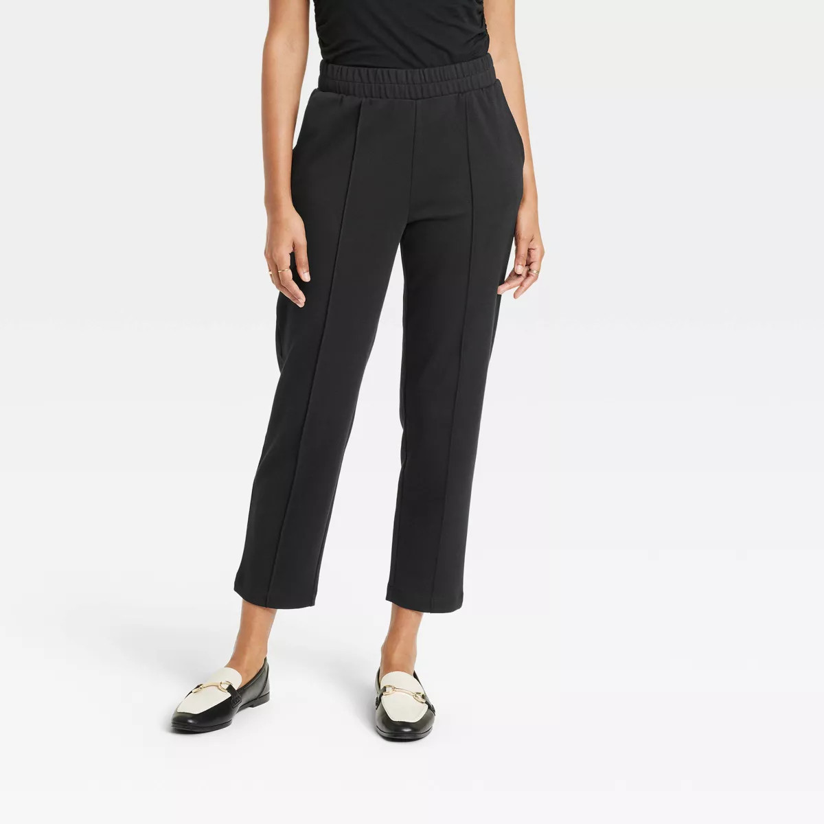 Women's High-Rise Regular Fit Tapered Ankle Knit Pants - A New Day™ | Target