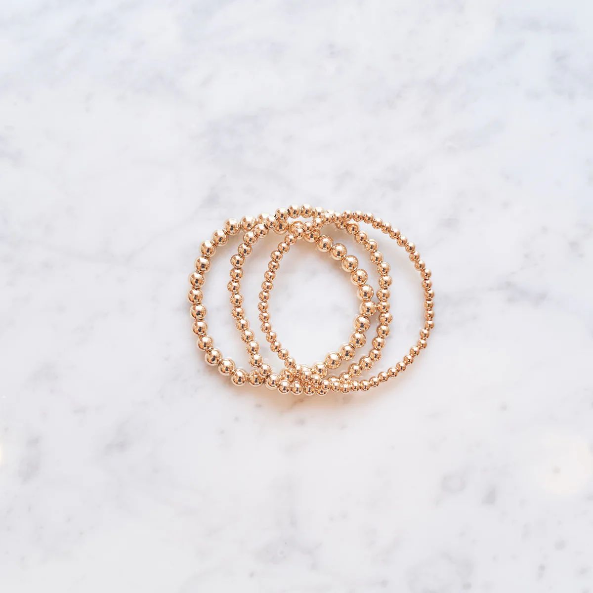 Graduated Beaded Bracelet Set | Golden Thread